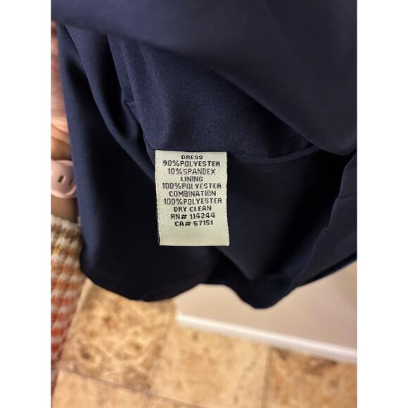 Eliza J Navy Blue Velvet Balloon Long Sleeve Dress Size 6 Cocktail Party - Picture 5 of 6